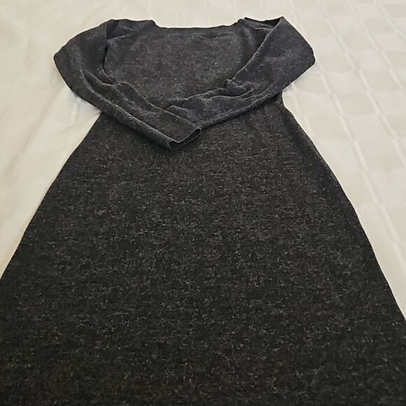 Jacob Fitted Long Sleeves Wool Midi Dress Gray XS - Picture 15 of 16